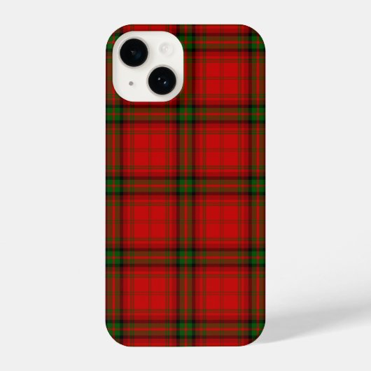 Coque Pour iPhone 14 Plaque rouge vert tartan MacDougall (Verso)