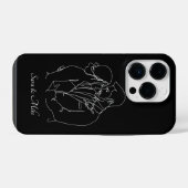 Coque Pour iPhone 14 Plus Abstrait Couple Line Art, Boho Chic (Verso Horizontal)