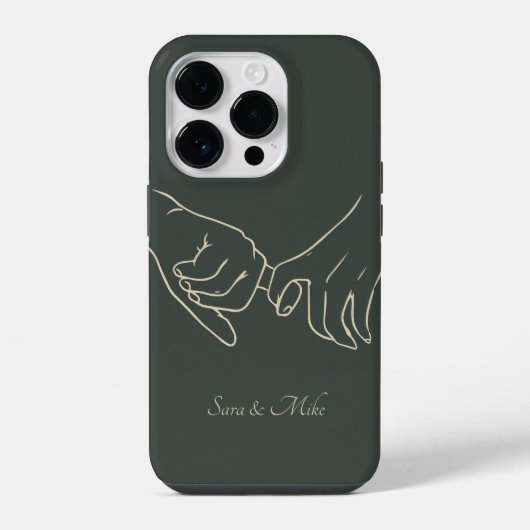 Coque Pour iPhone 14 Plus Abstrait Couple Line Art, Boho Chic (Verso)