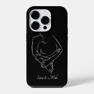 Coque Pour iPhone 14 Plus Abstrait Couple Line Art, Boho Chic