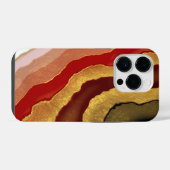 Coque Pour iPhone 14 Plus Agate dorée Abstraite (Verso Horizontal)