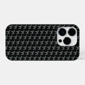 Coque Pour iPhone 14 Plus Airedale Terrier Chien Silhouette jaune Grille noi (Verso Horizontal)
