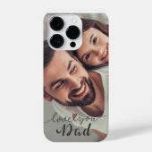 Coque Pour iPhone 14 Plus Amour moderne, photo de votre père (Verso)