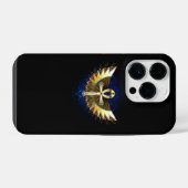 Coque Pour iPhone 14 Plus Ankh or avec ailes (Verso Horizontal)