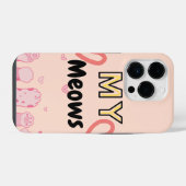 Coque Pour iPhone 14 Plus Apple iphone 14pro coque pattes kitty (Verso Horizontal)