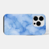 Coque Pour iPhone 14 Plus Aquarelle Abstraite Bleu Clair (Verso Horizontal)