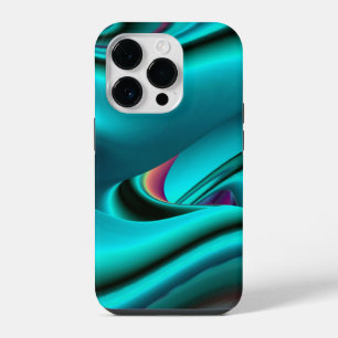 Coque Pour iPhone 14 Plus Art Abstrait Futuriste 3D Métallique Arc-en-Ciel