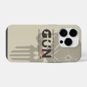 Coque Pour iPhone 14 Plus Art de monogramme de pistolet | (Verso Horizontal)