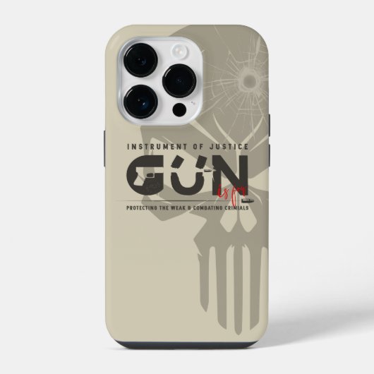 Coque Pour iPhone 14 Plus Art de monogramme de pistolet | (Verso)