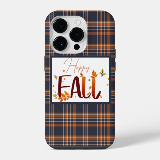 Coque Pour iPhone 14 Plus automne/automne/feuille/plaid (Verso)