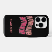 Coque Pour iPhone 14 Plus Autonomisation des femmes Noir (Verso Horizontal)