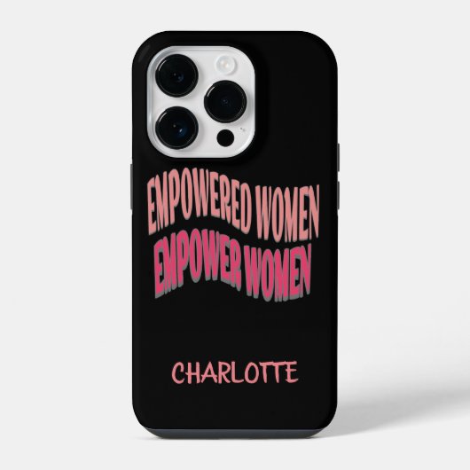Coque Pour iPhone 14 Plus Autonomisation des femmes Noir (Verso)