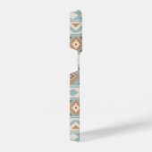 Coque Pour iPhone 14 Plus Aztec Essence Ptn IIIb Blue Cream Terracottas (Côté droit)