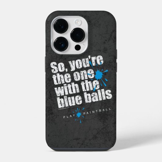 Coque Pour iPhone 14 Plus Ballons Bleus Paintball (Verso)