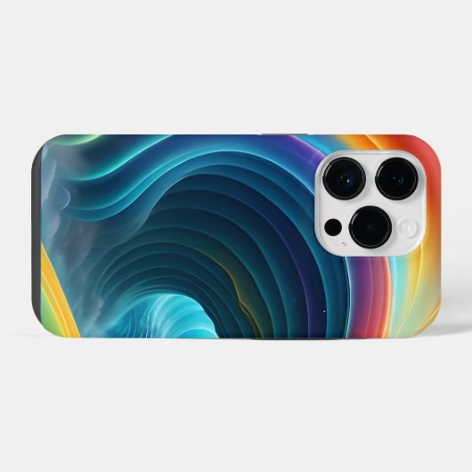 Coque Pour iPhone 14 Plus Belle cascade arc-en-ciel (Verso Horizontal)
