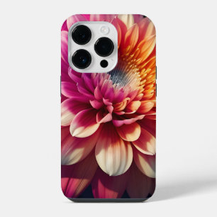 Coque Pour iPhone 14 Plus Blanc Orange Jaune Rose Violet Bleu Dahlia Fleur