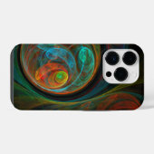 Coque Pour iPhone 14 Plus Bleu de renaissance Art Abstrait (Verso Horizontal)