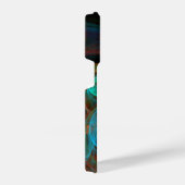 Coque Pour iPhone 14 Plus Bleu de renaissance Art Abstrait (Côté droit)