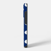 Coque Pour iPhone 14 Plus Bleu Royal Et Blanc À Points Stylés (Côté gauche)