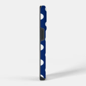 Coque Pour iPhone 14 Plus Bleu Royal Et Blanc À Points Stylés (Côté droit)