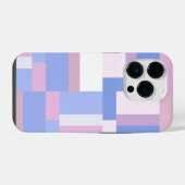 Coque Pour iPhone 14 Plus Blocs de couleur géométriques Rectangles - Rose et (Verso Horizontal)