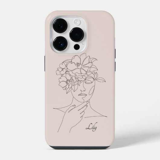 Coque Pour iPhone 14 Plus Boho Abstrait Simple Line Art, Boho Chic (Verso)
