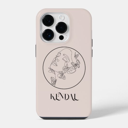 Coque Pour iPhone 14 Plus Boho Abstrait Simple Line Art, Boho Chic (Verso)