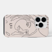 Coque Pour iPhone 14 Plus Boho Abstrait Simple Line Art, Boho Chic (Verso Horizontal)