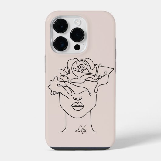 Coque Pour iPhone 14 Plus Boho Abstrait Simple Line Art, Boho Chic (Verso)