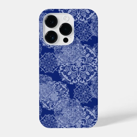 Coque Pour iPhone 14 Plus Boho Moody Blues Mandalas (Verso)