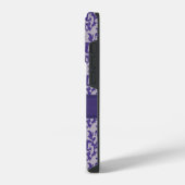 Coque Pour iPhone 14 Plus Boîtier iPhone damassé botanique violet gris (Côté gauche)