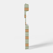 Coque Pour iPhone 14 Plus Brayures vert olive et blanc motif avec bronze (Côté gauche)