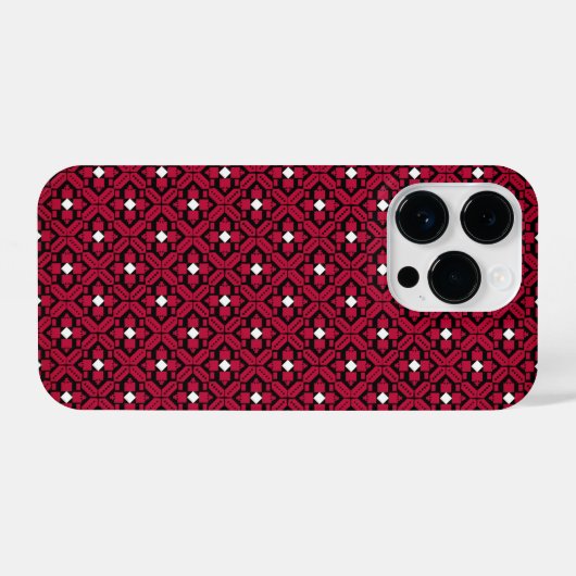 Coque Pour iPhone 14 Plus Broderie palestinienne Tatreez design imprimé (Verso Horizontal)