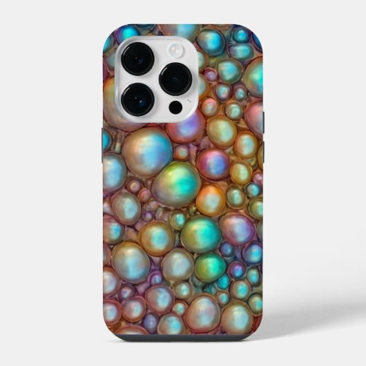 Coque Pour iPhone 14 Plus Bulle de wrapping macro texture couleurs holograph (Verso)