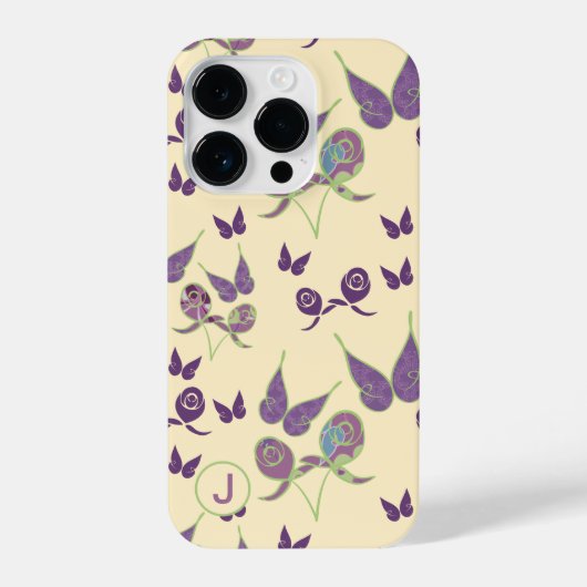 Coque Pour iPhone 14 Plus Butterfly Joy in Cream iPhone 14 Pro Coque Monogra (Verso)