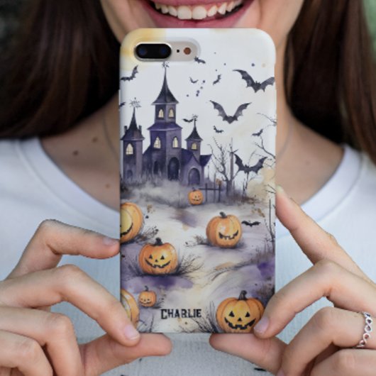 Coque Pour iPhone 14 Plus Cadeau téléphonique Halloween personnalisable, Sai