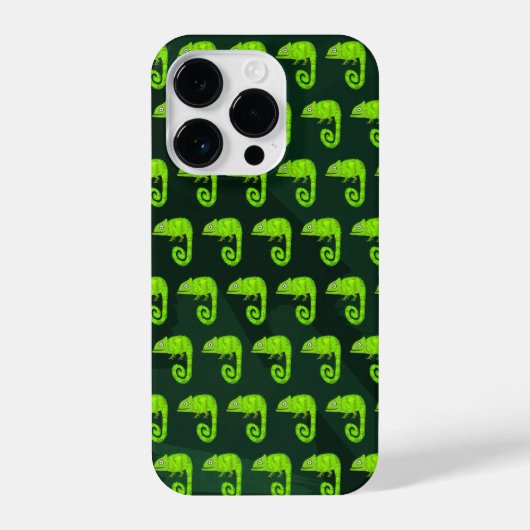 Coque Pour iPhone 14 Plus Caméléon vert mignon (Verso)