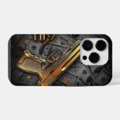 Coque Pour iPhone 14 Plus canon à argent (Verso Horizontal)