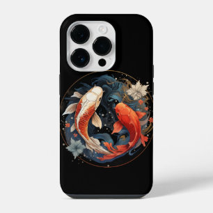 Coque Pour iPhone 14 Plus Carpeaux de Poisson Koi Rouge Blanc Ying Yang Écou