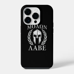 Coque Pour iPhone 14 Plus Casque de Spartiate Molon Labe Laurier
