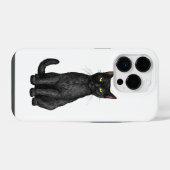 Coque Pour iPhone 14 Plus chat noir (Verso Horizontal)