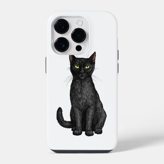 Coque Pour iPhone 14 Plus chat noir (Verso)