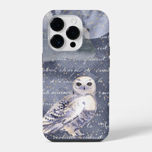 Coque Pour iPhone 14 Plus Chouette à neige (Verso)