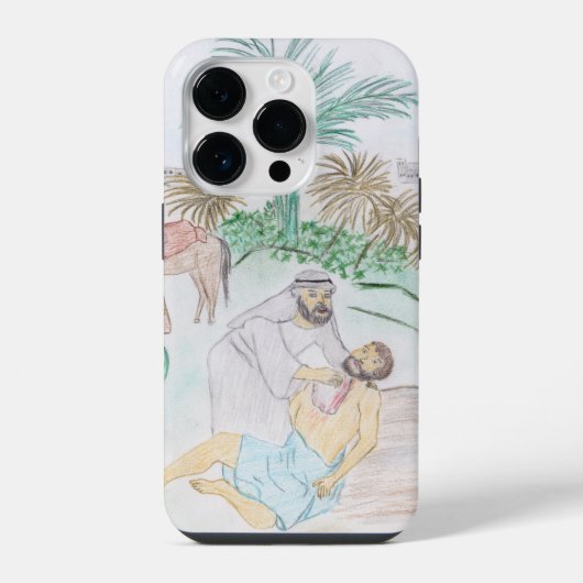 Coque Pour iPhone 14 Plus Christian Artwork Le bon samaritain (Verso)