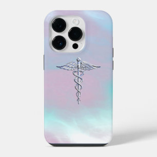 Coque Pour iPhone 14 Plus Chrome Comme Caduceus Symbole Médicale Mère Pearl