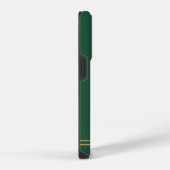 Coque Pour iPhone 14 Plus Classique Vert Chic Monogramme Personnalisé (Côté droit)