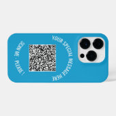 Coque Pour iPhone 14 Plus Code QR personnalisé Texte Message spécial Vos cou (Verso Horizontal)