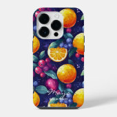 Coque Pour iPhone 14 Plus Conception de fruits de baies et de citrons vibran (Verso)