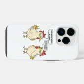 COQUE POUR iPhone 14 PLUS CONVERSATION DE POULE DRÔLE (Verso Horizontal)