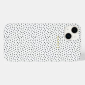 Coque Pour iPhone 14 Plus Coque iphone de point de Polka noir (Verso (horizontal))